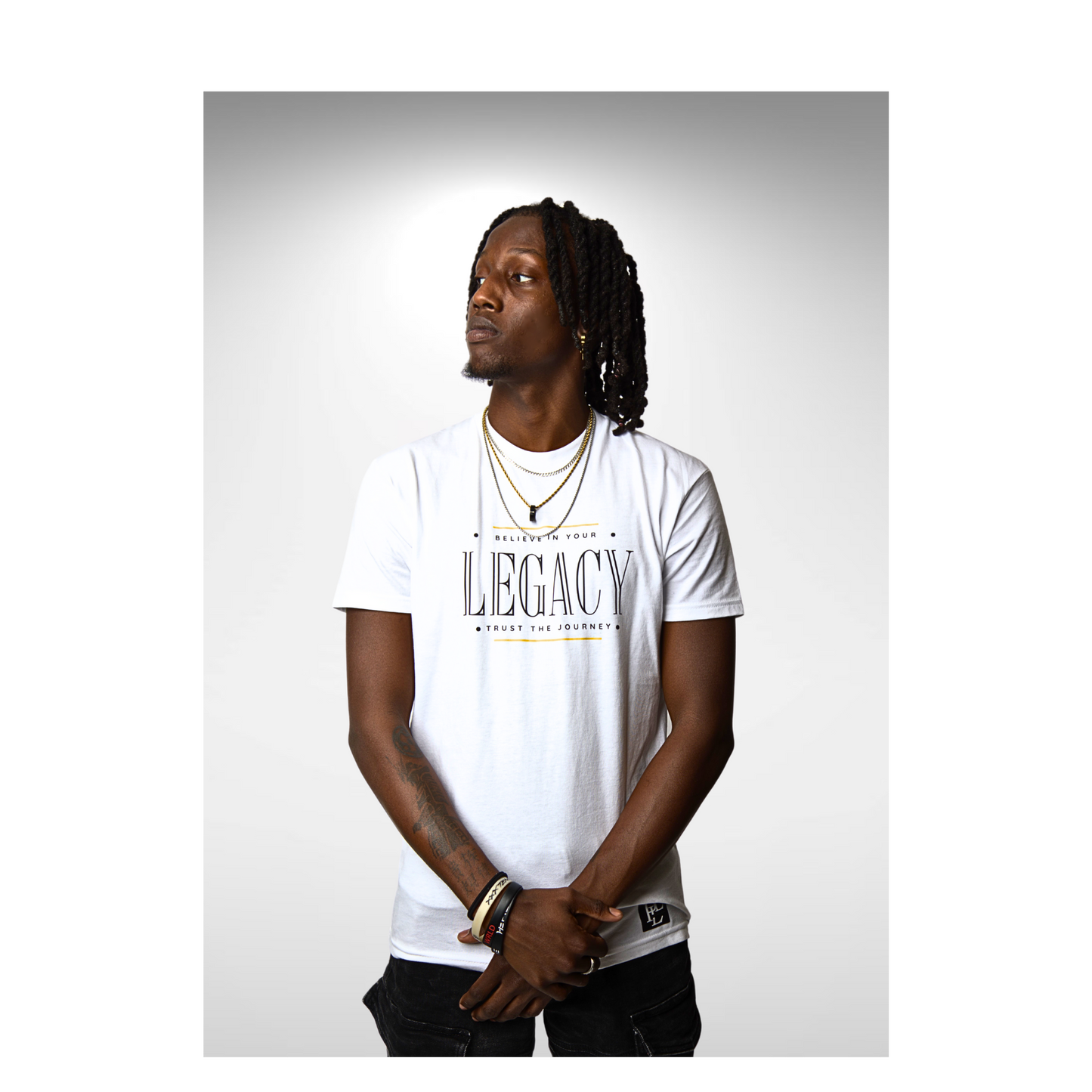 LEGACY (OT) T-Shirt: White/Black/Gold