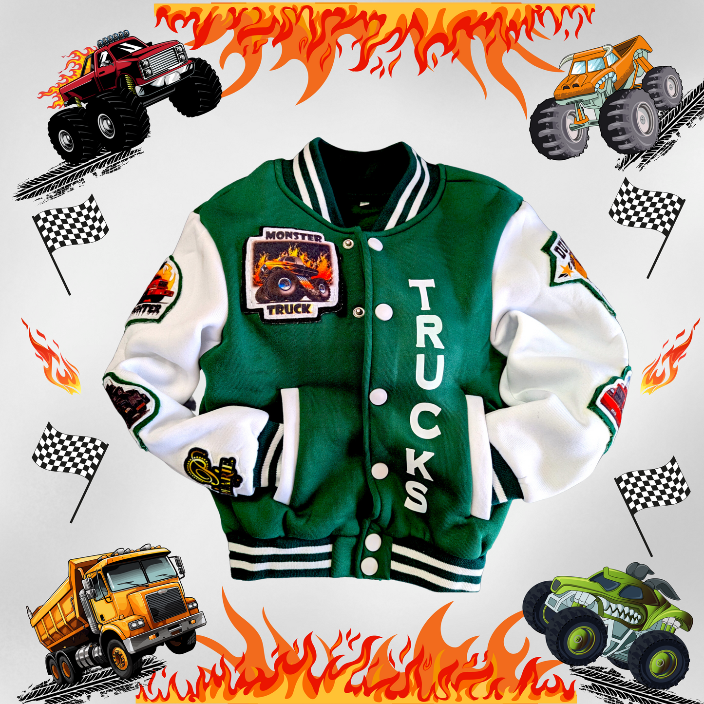 Custom Varsity Jacket- Monster Truck