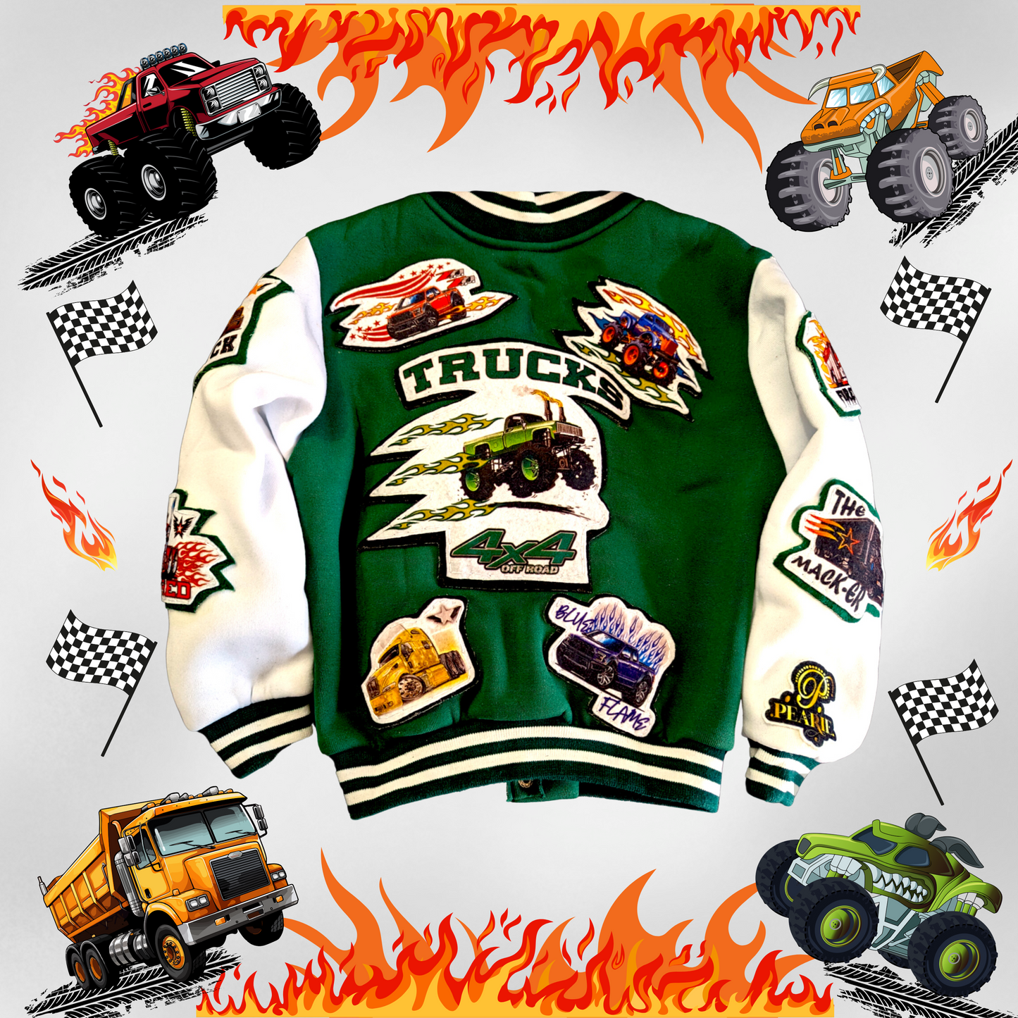 Custom Varsity Jacket- Monster Truck