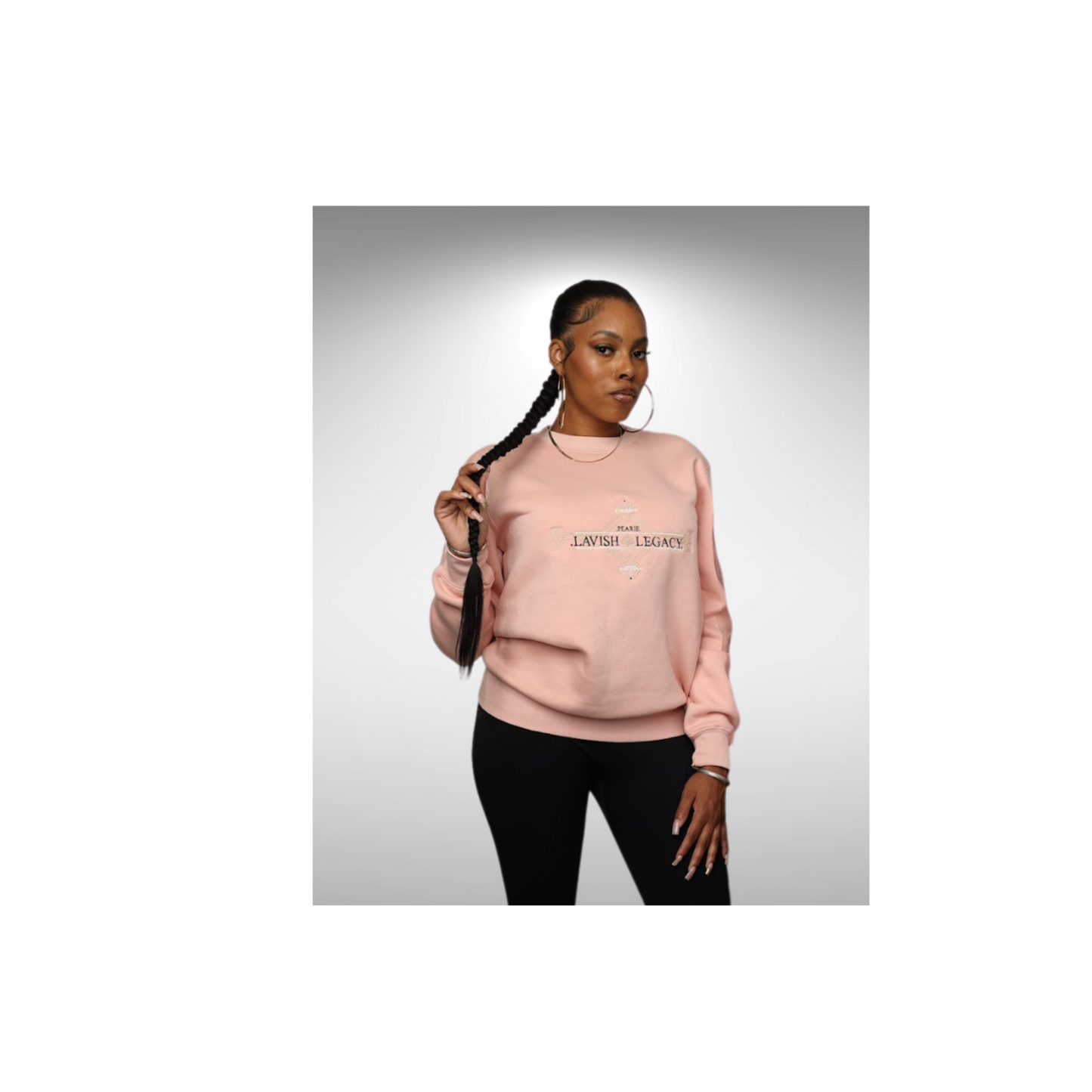 .PEARIE. DIAMOND(w) - Sweatshirt: Pink/Black