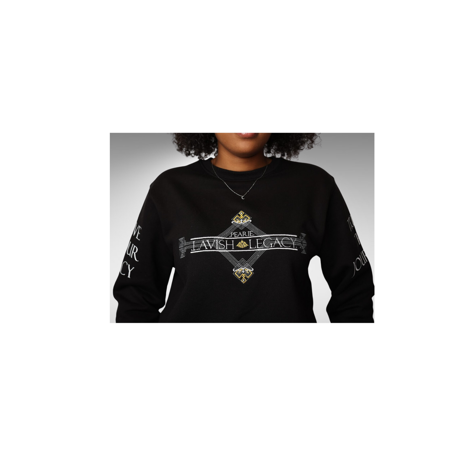 .PEARIE. DIAMOND(w) - Sweatshirt: Black/White