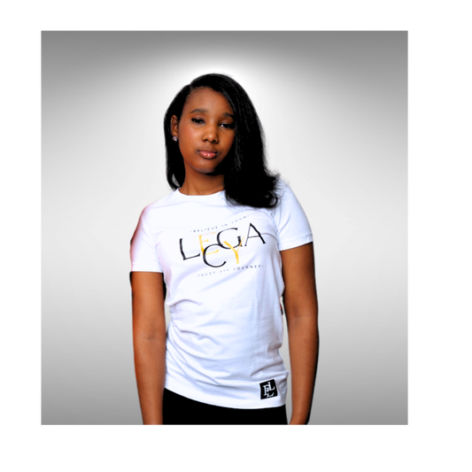 LEGACY (STK) T-Shirt: White/Black/Gold
