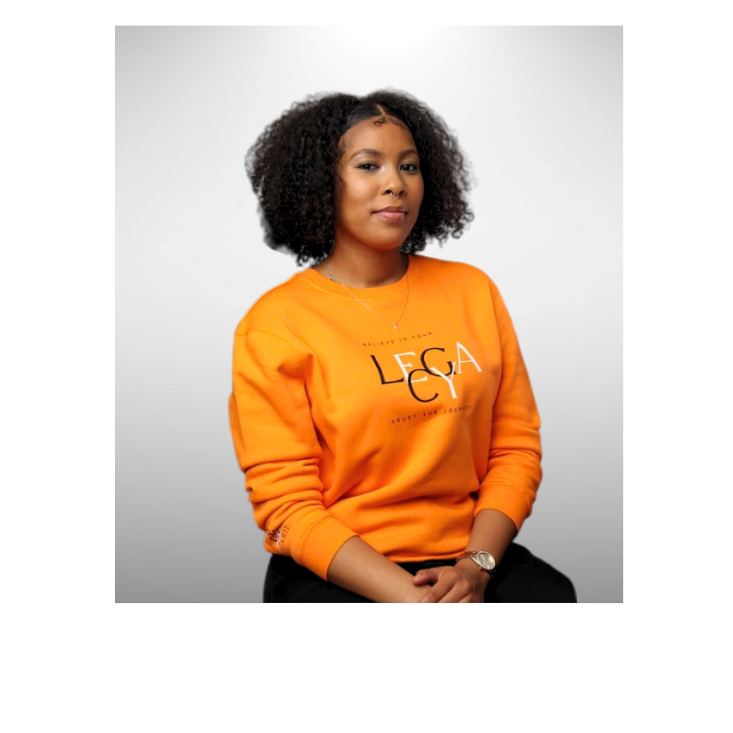 LEGACY (STK) Sweatshirt: Orange/Black/White