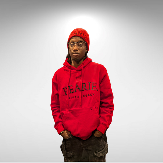 .PEARIE. HOODIE(m) - RED/BLACK