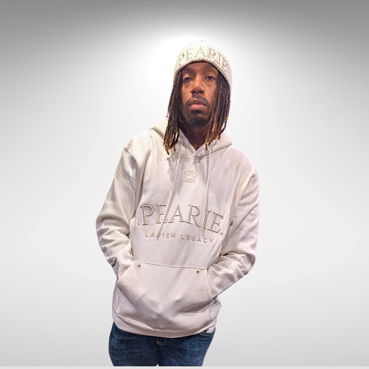 .PEARIE. HOODIE(m) - WHITE/SILVER