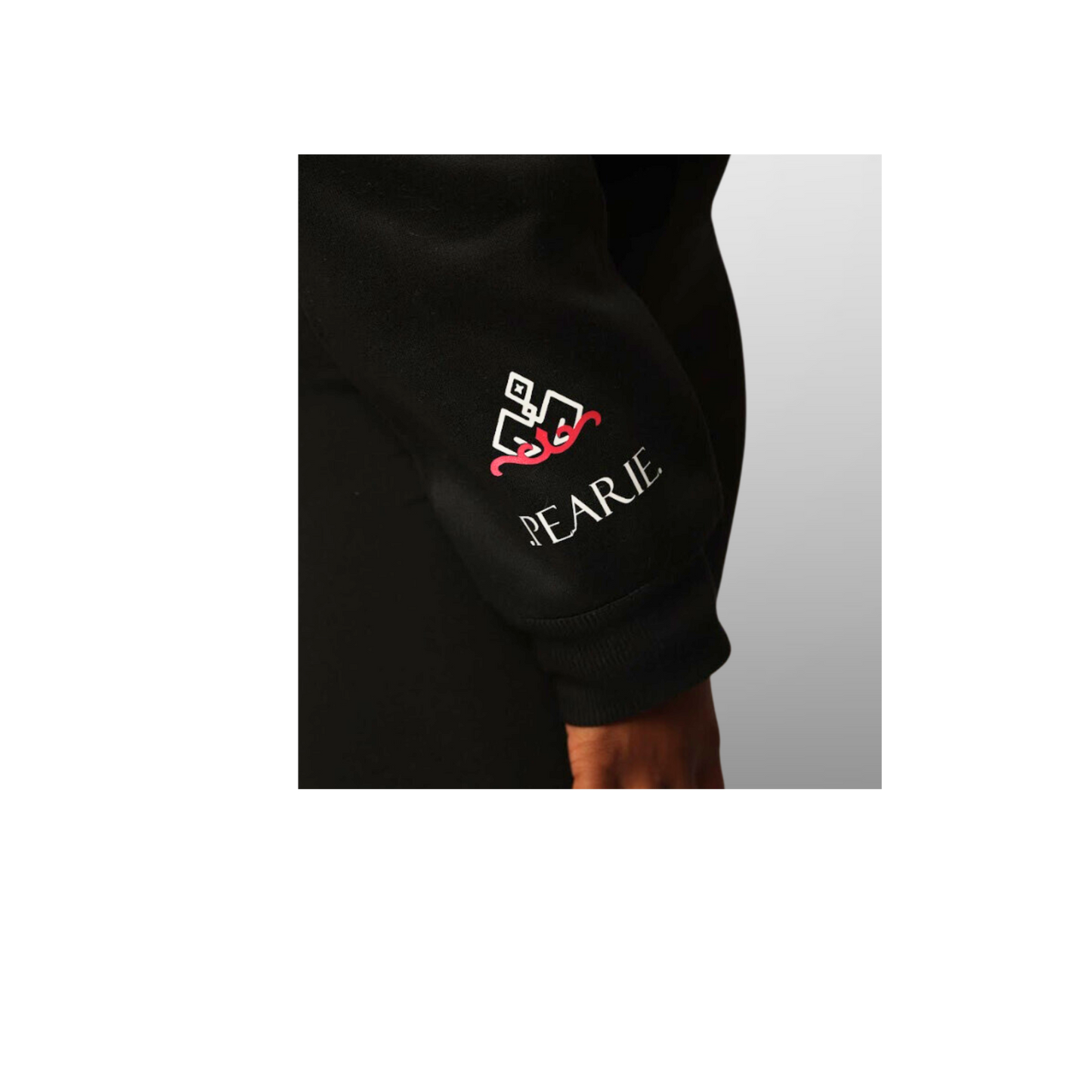 PLL - Crop Sweatshirt: Black/Pink/White