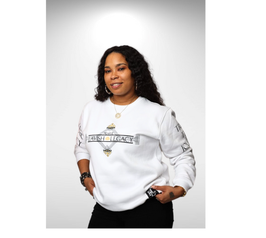 .PEARIE. DIAMOND(w) - Sweatshirt: White/Black
