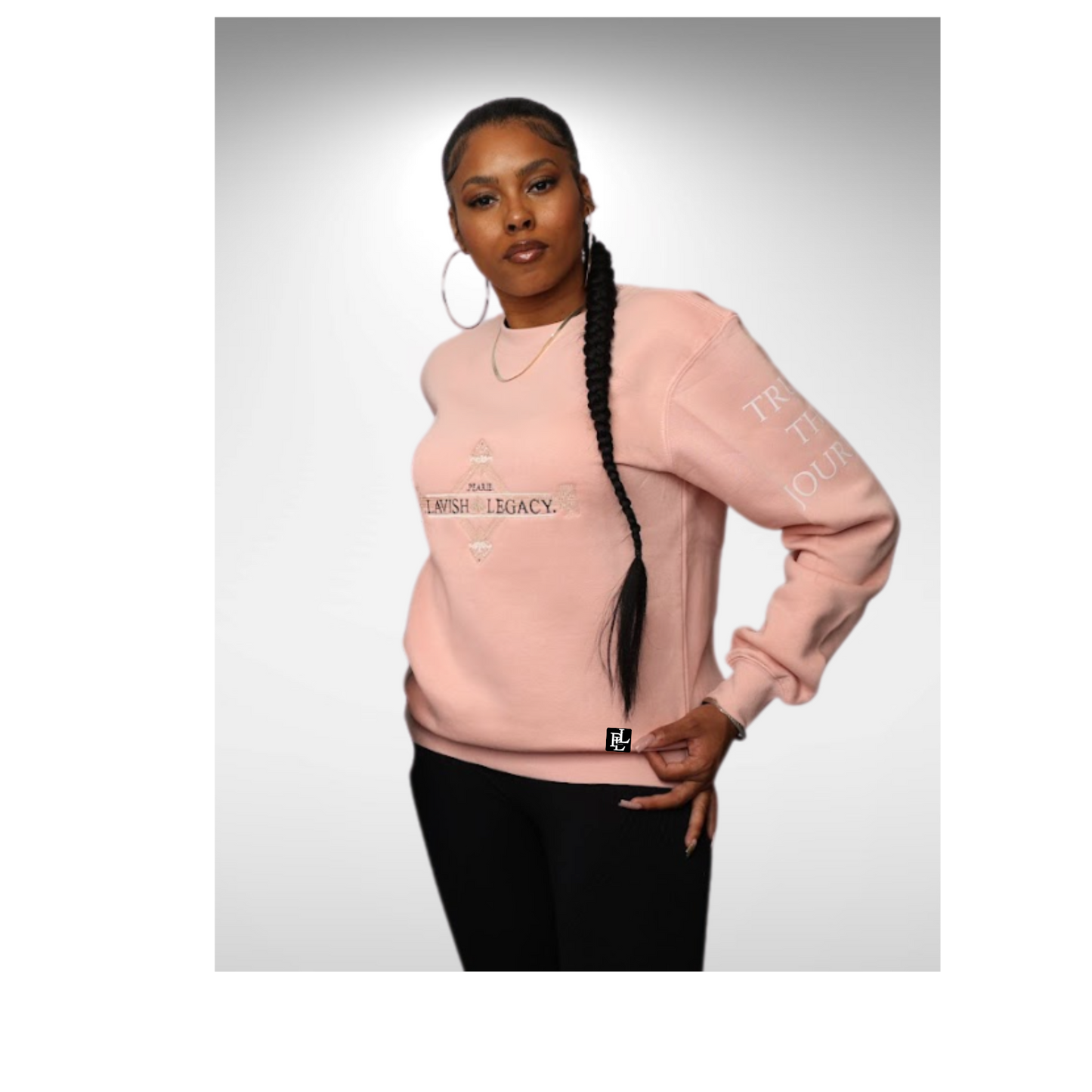 .PEARIE. DIAMOND(w) - Sweatshirt: Pink/Black