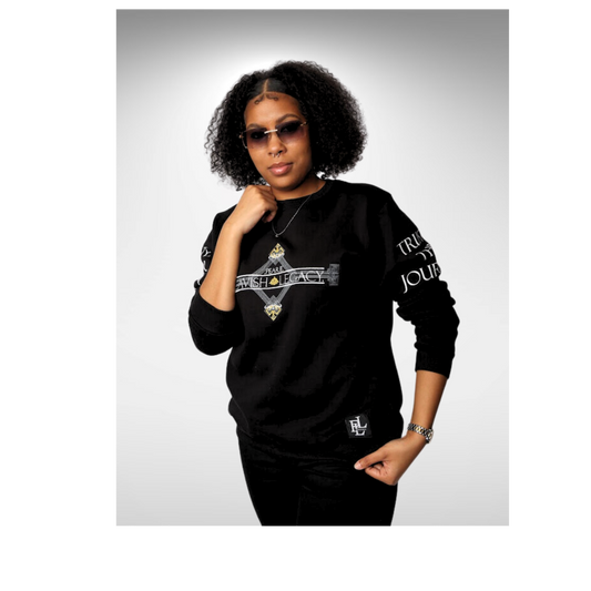 .PEARIE. DIAMOND(w) - Sweatshirt: Black/White