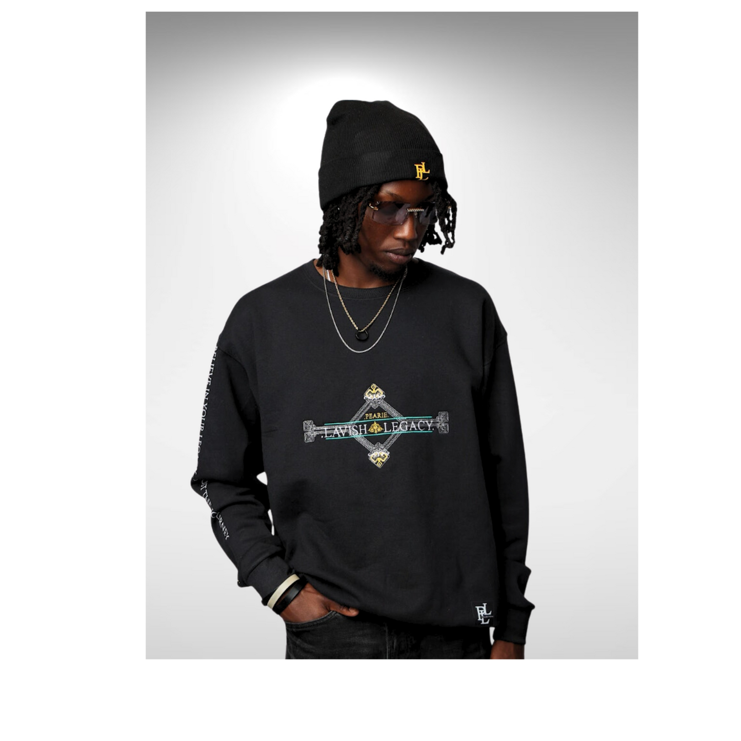 .PEARIE. DIAMOND(m) - Sweatshirt: Black/Green