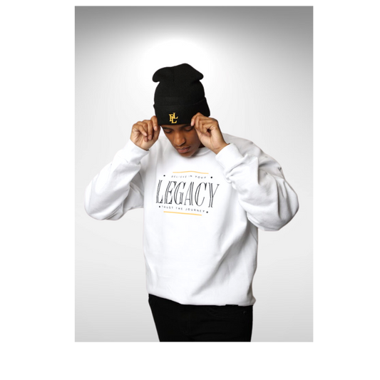 LEGACY (OT) Sweatshirt: White/Black/Gold