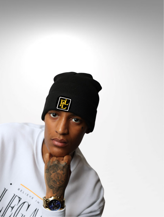 PLL BEANIE- BLACK/GOLD/WHITE