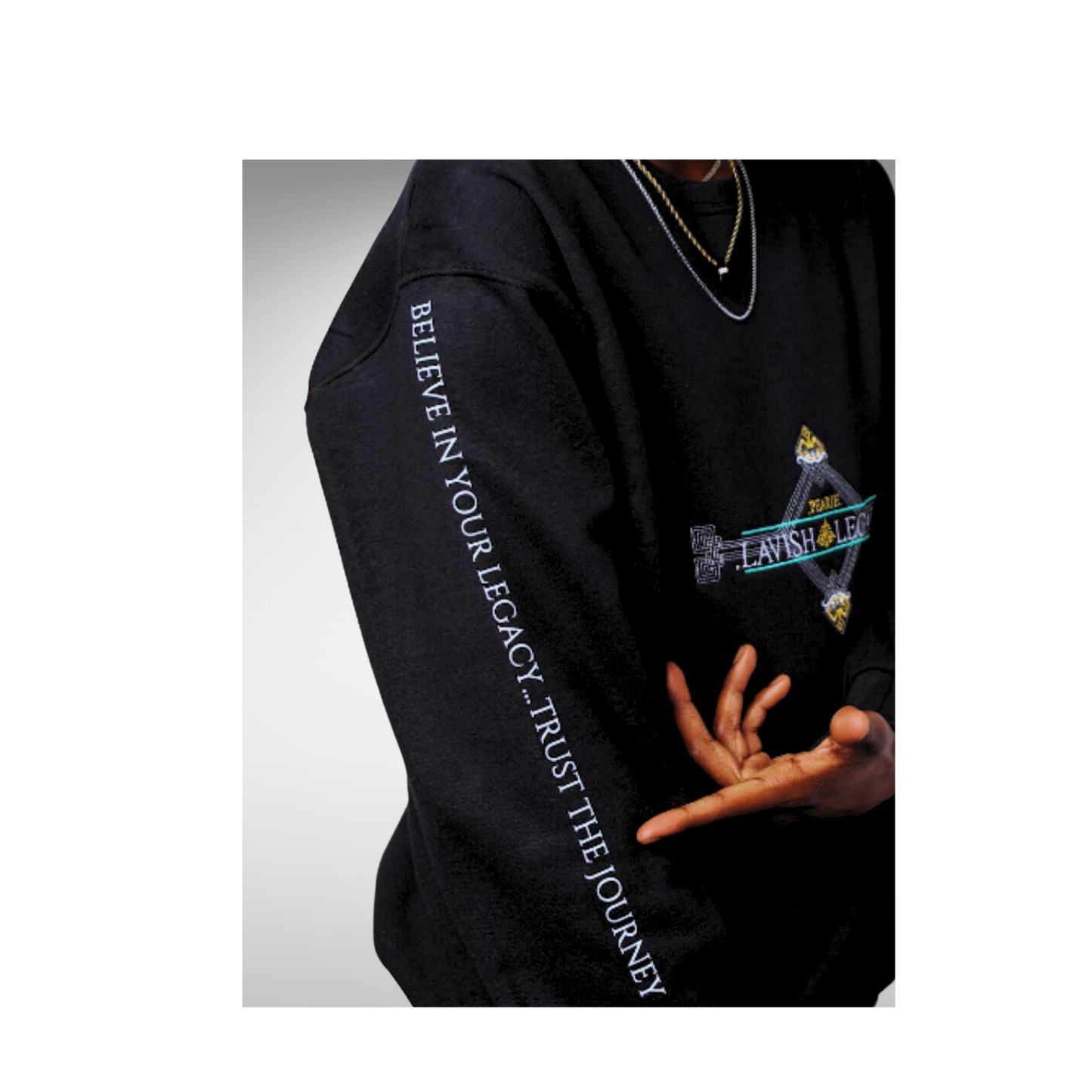 .PEARIE. DIAMOND(m) - Sweatshirt: Black/Green