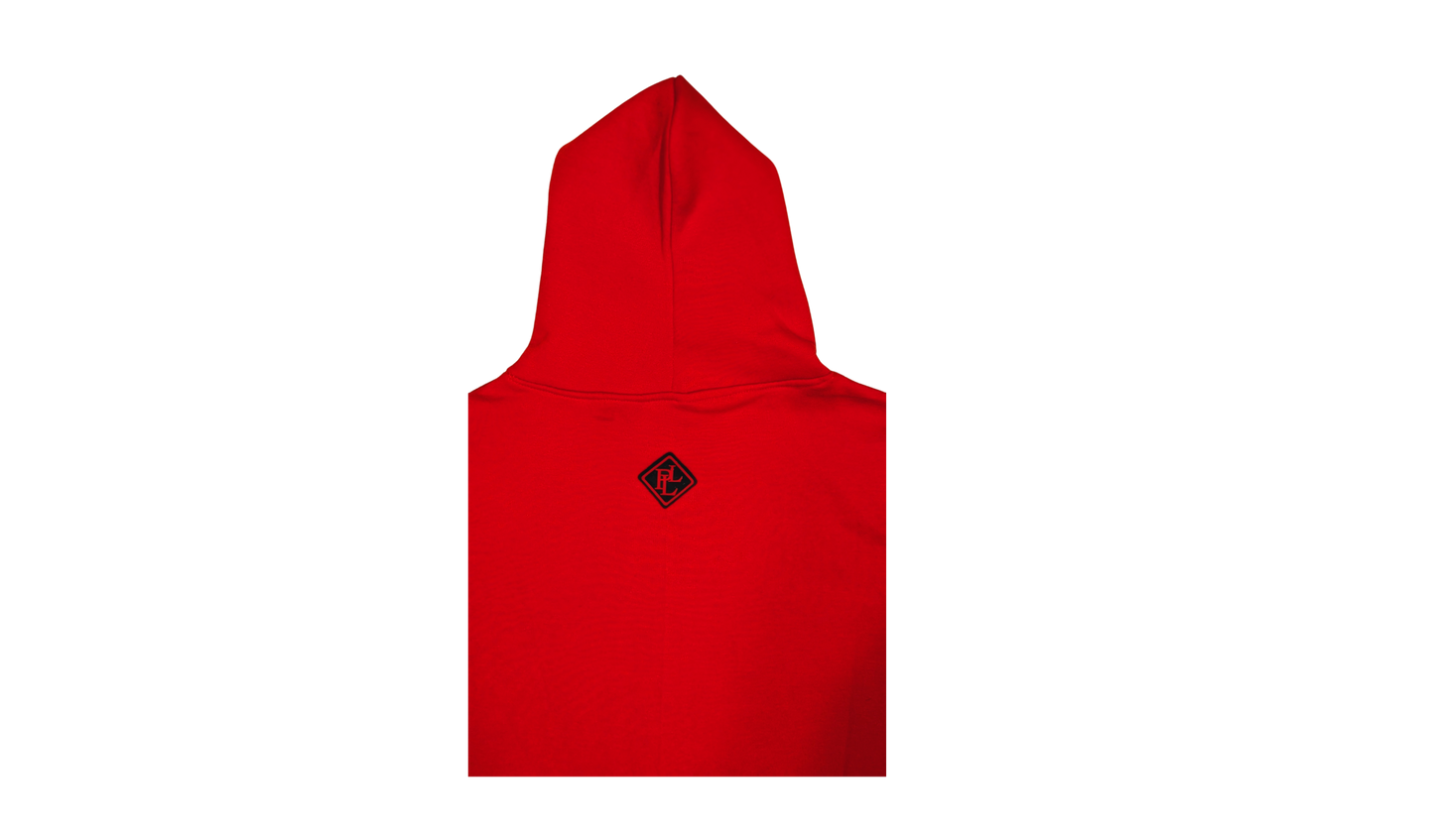 .PEARIE. HOODIE(m) - RED/BLACK