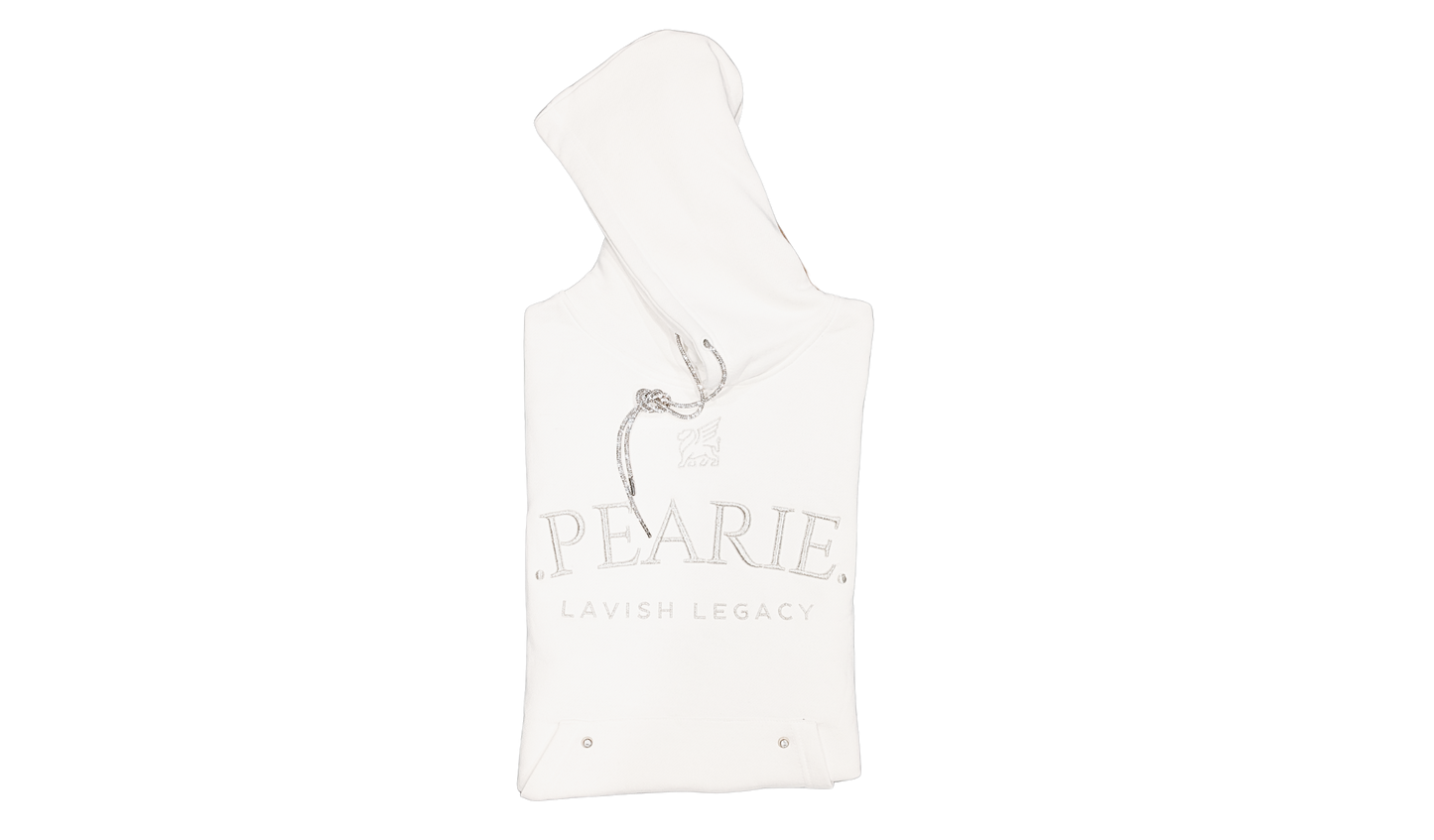 .PEARIE. HOODIE(w) - WHITE/SLIVER
