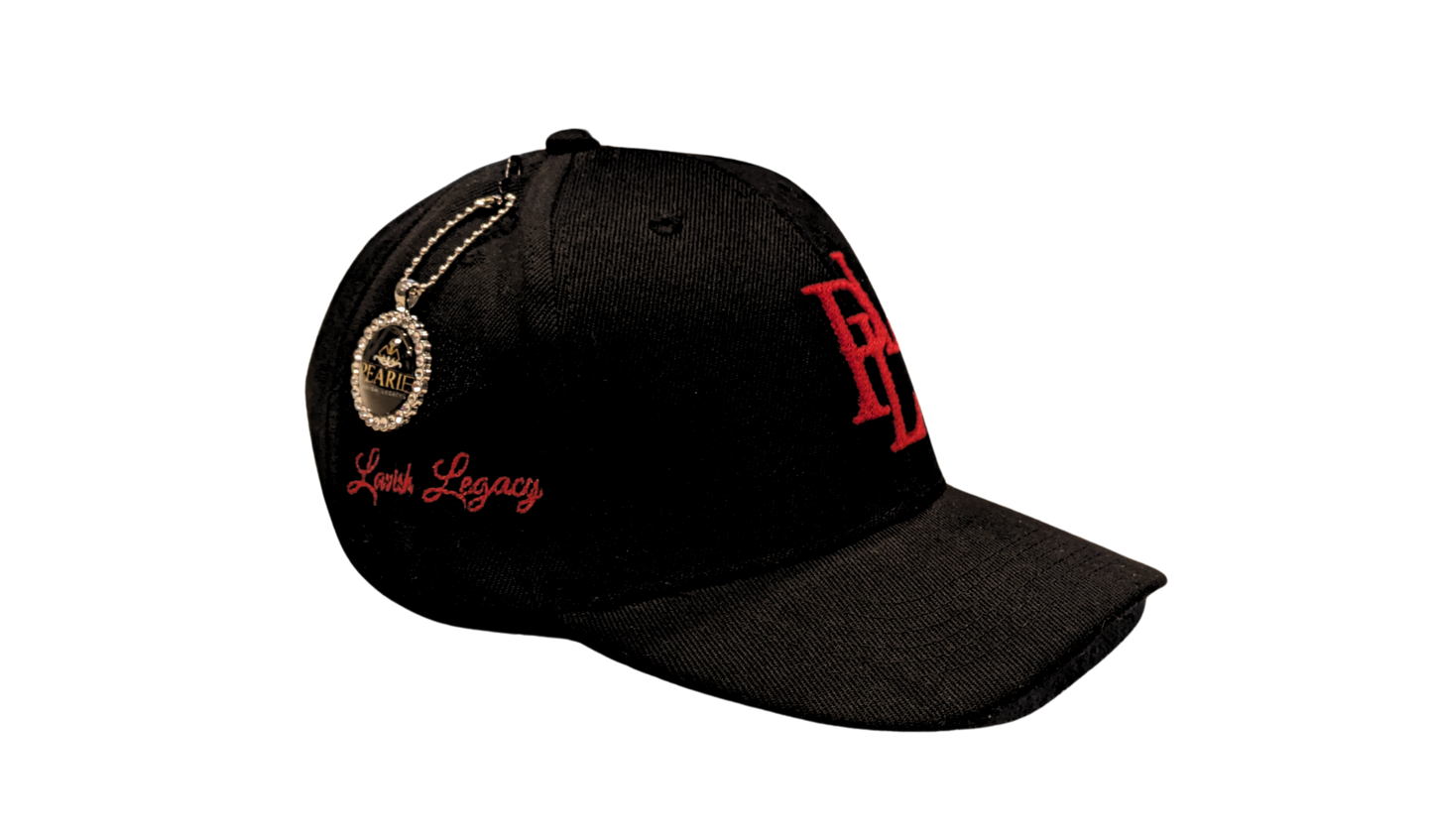 PLL BASEBALL CAP- BLACK/RED
