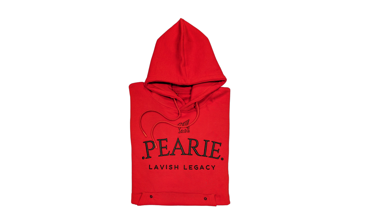 .PEARIE. HOODIE(m) - RED/BLACK