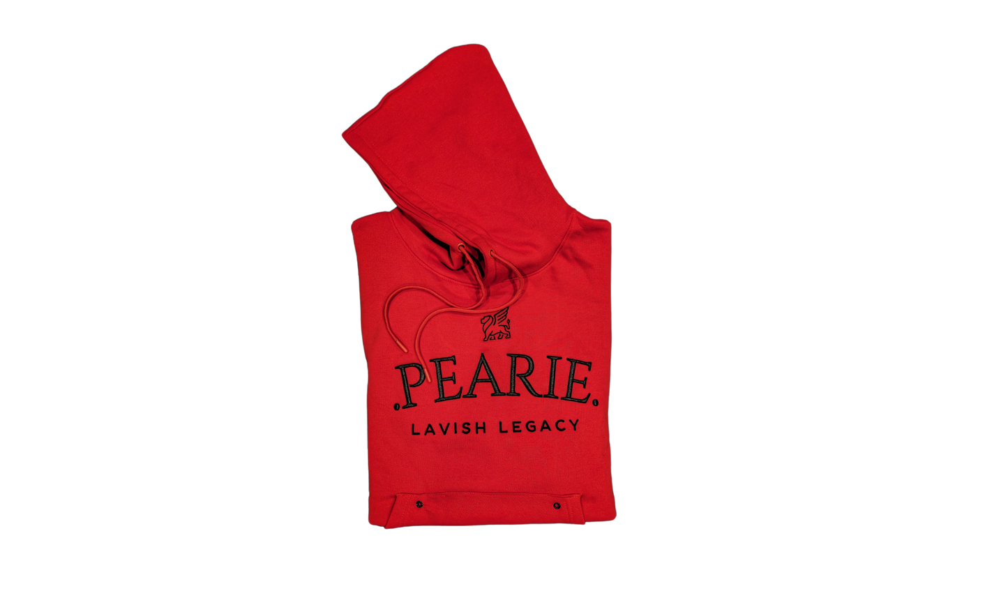 .PEARIE. HOODIE(m) - RED/BLACK