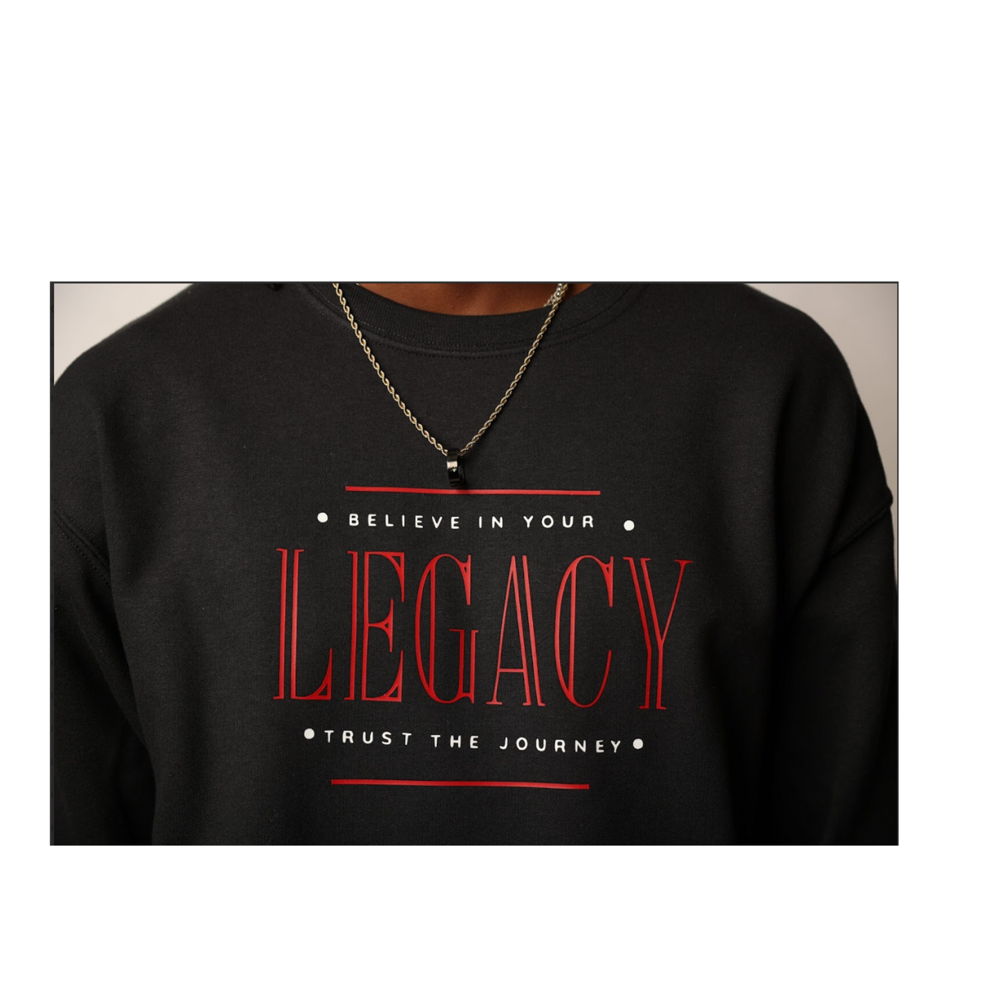 LEGACY (OT) Sweatshirt: Black/Red/White