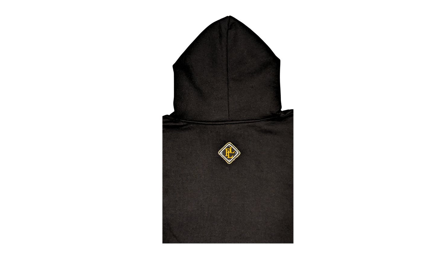 .PEARIE. HOODIE(w) - BLACK/GOLD
