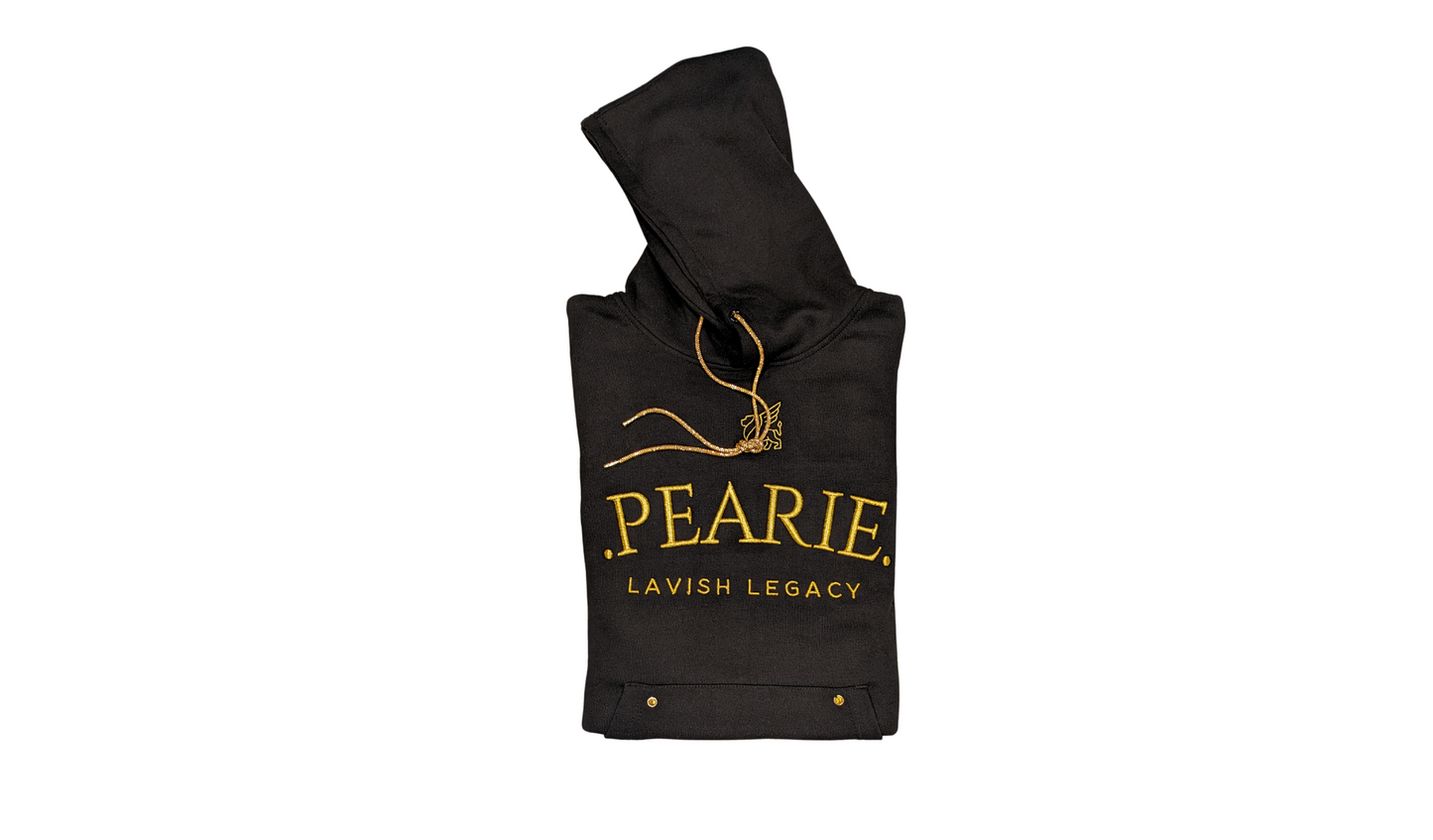.PEARIE. HOODIE(w) - BLACK/GOLD